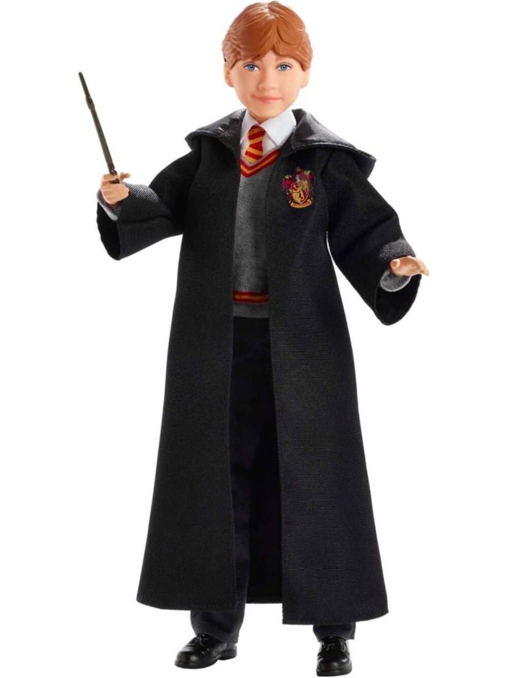 Collectible Ron Weasley Doll - 10.5" Hogwarts Uniform, Gryffindor Robe & Wand